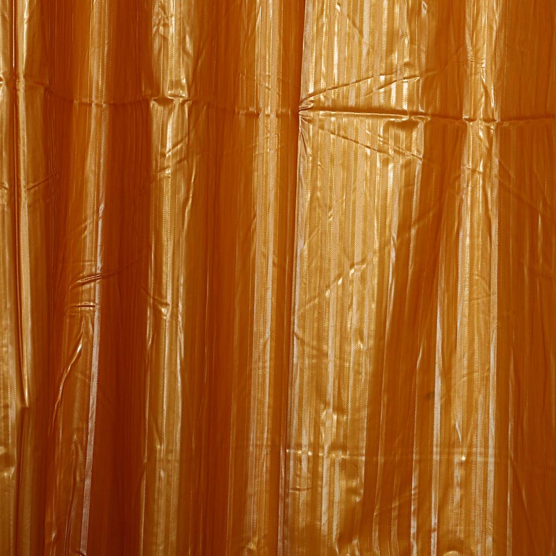 Kuber Industries Self Lining Design PVC Shower Curtain with Hooks - 54"x84", Gold - Image 3