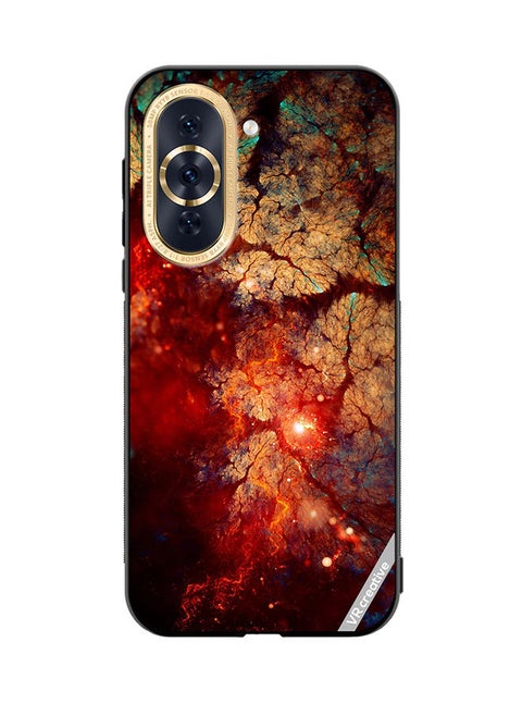 Protective Case Cover For Huawei Nova 10 Abstract, Fractal, Shine, Bright Red Design Multicolour