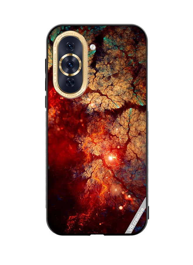 Protective Case Cover For Huawei Nova 10 Abstract, Fractal, Shine, Bright Red Design Multicolour