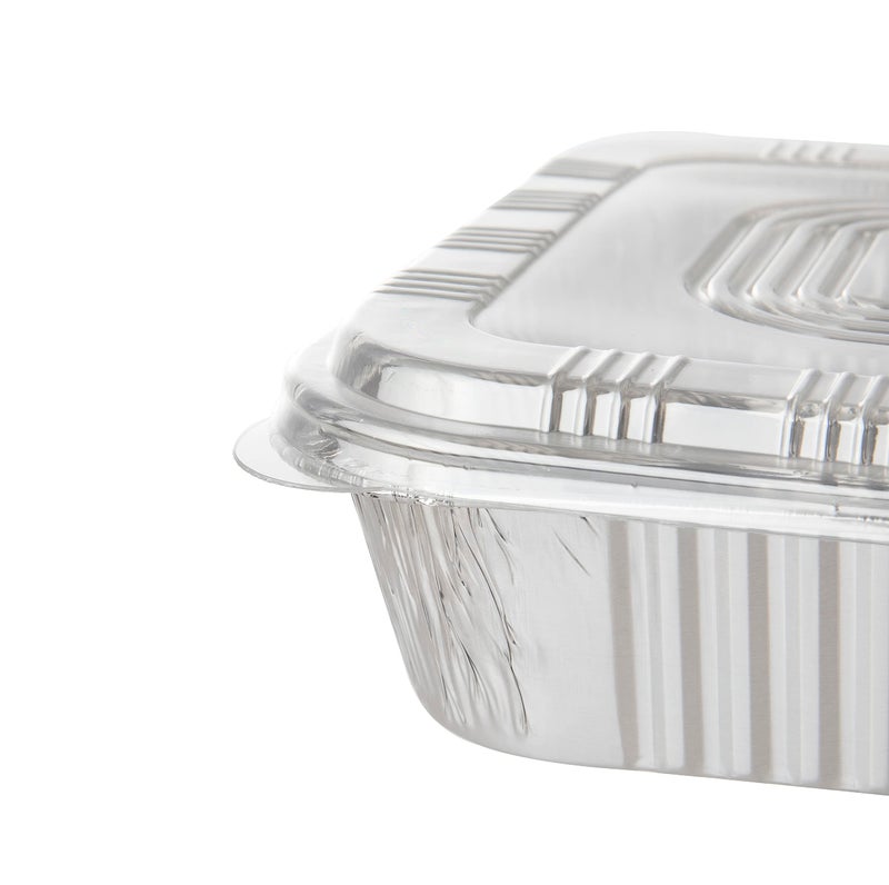 Waytiffer 20-Pack Disposable Aluminum Foil Tins - Heavy Duty Square Cake & Baking Pans with Plastic Dome Lids - Image 5