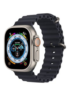 IAF Silicone Ocean Band Strap for Apple Watch Ultra 8 49mm Black 