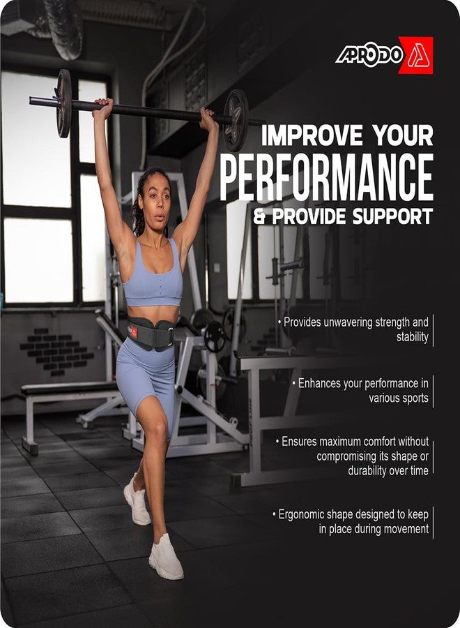 APRODO Power Guidance Nylon Weightlifting Belt (Free Size) Lumbar Waist Support Trainer Protector Belts for Weight Lifting Fitness Sport Gym for Men and Women - Image 2