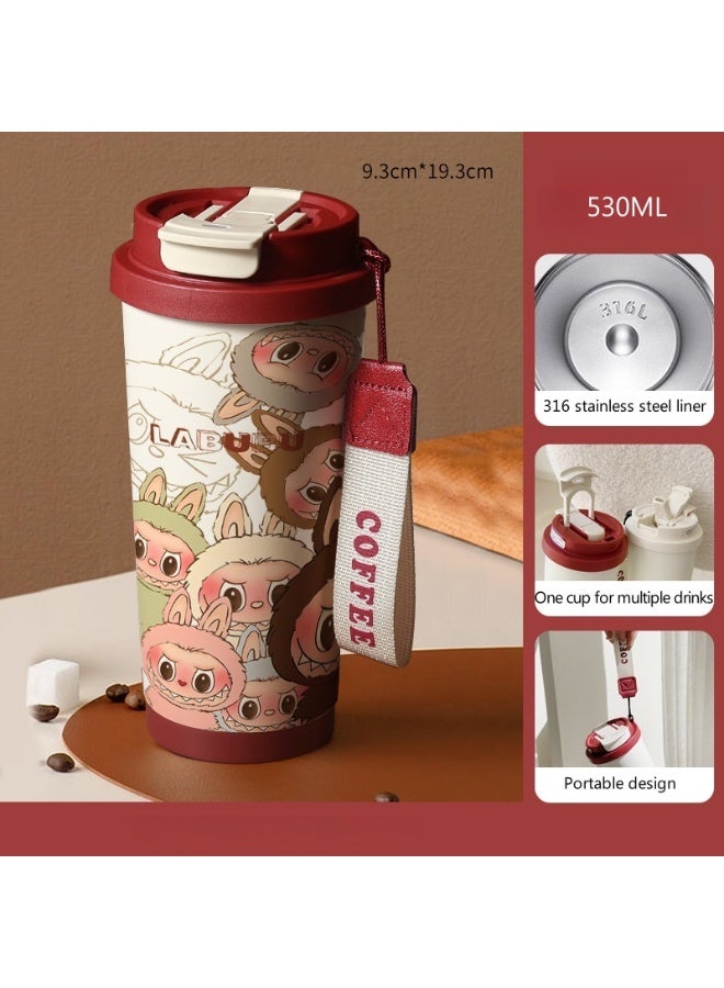 Labubu 316 Stainless Steel Vacuum Insulated Cup ,530ML Insulated Cold Coffee Cup - Image 1