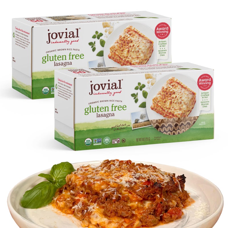 Jovial Gluten Free Lasagna Noodles  Organic Brown Rice Lasagna Pasta Whole Grain Pasta Dairy and Glyphosate Free Made in Italy  9 Oz 2 Pack - Image 3