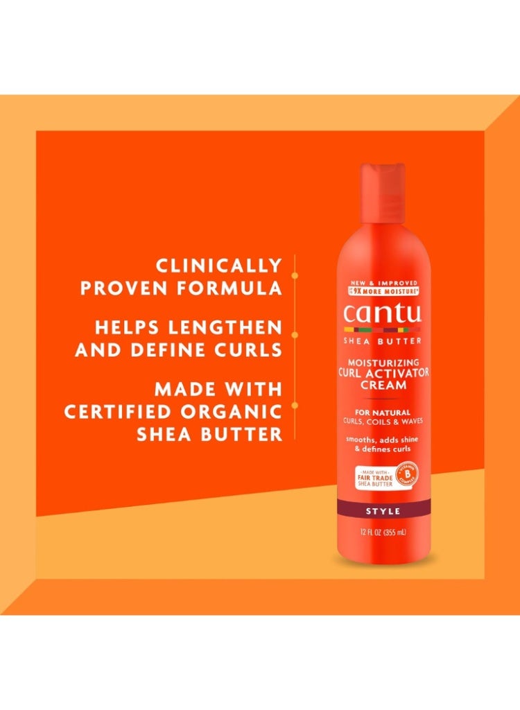 Cantu Shea Butter Natural Hair Moisturizing Curl Activator Cream 12oz – Define & Hydrate Curls - Image 4