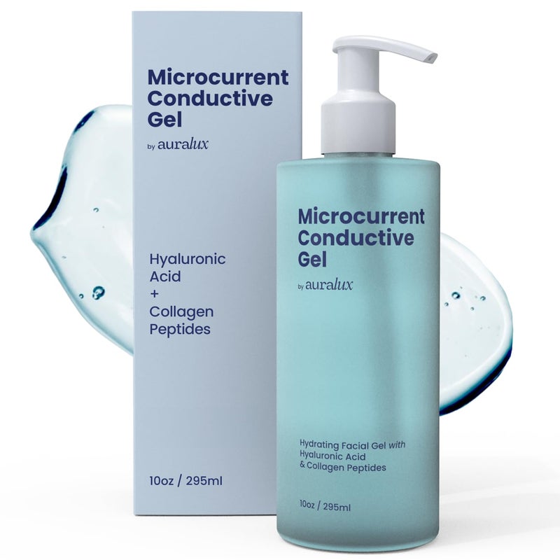 Berkland 10oz Conductive Gel For Microcurrent Devices  Collagen Peptides  Hyaluronic Acid Boost Skin Radiance  Locks in Moisture for 24 Hours 