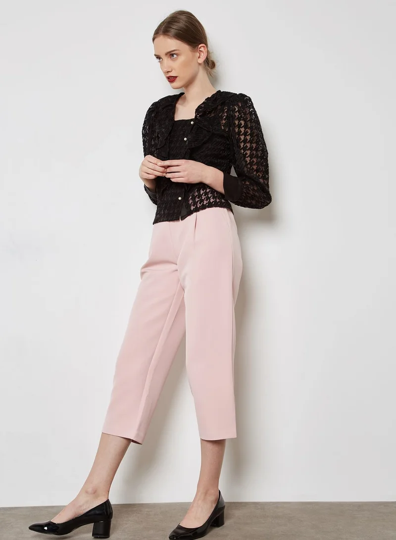 sister jane Ruffle Detail Lace Top