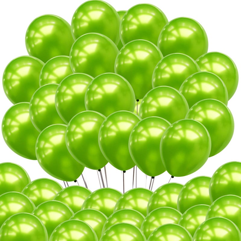 Neo LOONSÂ® 100 pcs 5" Pearl Lime Green Premium Latex Balloons - Great for Kids, Adult Birthdays, Weddings, Receptions, Baby Showers, Water Fights, or Any Celebration - Image 1