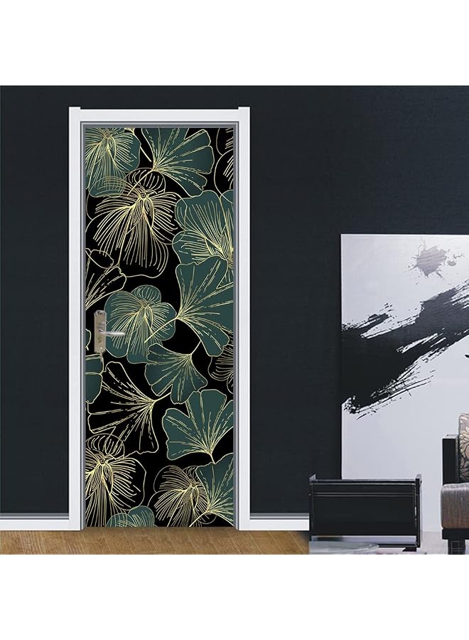 S-TOP 3D Stairs Art Door Sticker for Bedroom Livingroom Bathroom, 2PCS Wall Decal Self-Adhesive Waterproof Removable Door Murals Wallpaper Home Decoration (SP-F1045) - Image 1
