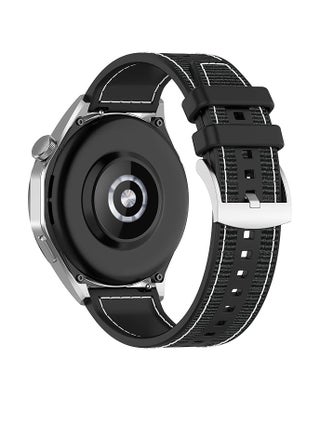 22mm For Huawei Watch GT5 46 2024 Nylon Braided Silicone Composite Watch Strap, Black - pzsku/Z0B65A1E8F53CDF044097Z/45/_/1729515450/11a921e0-ca8d-43bb-bb63-1a65b0489004