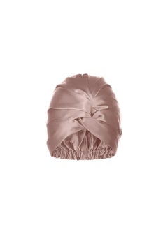 BRIGHTLY LABS Silk Turbans for Women, Silk Bonnet for Sleeping, Turban Head Wraps Twisted Turban Headwrap, Sleeping Cap, Soft Pink, 100% Mulberry Silk, 22 Momme, one size  - Image 1