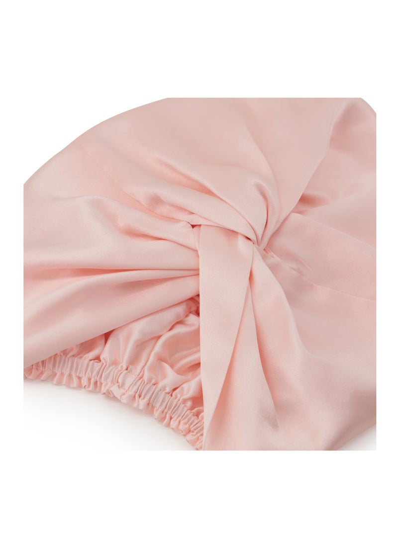 BRIGHTLY LABS Silk Turbans for Women, Silk Bonnet for Sleeping, Turban Head Wraps Twisted Turban Headwrap, Sleeping Cap, Soft Pink, 100% Mulberry Silk, 22 Momme, one size  - Image 5