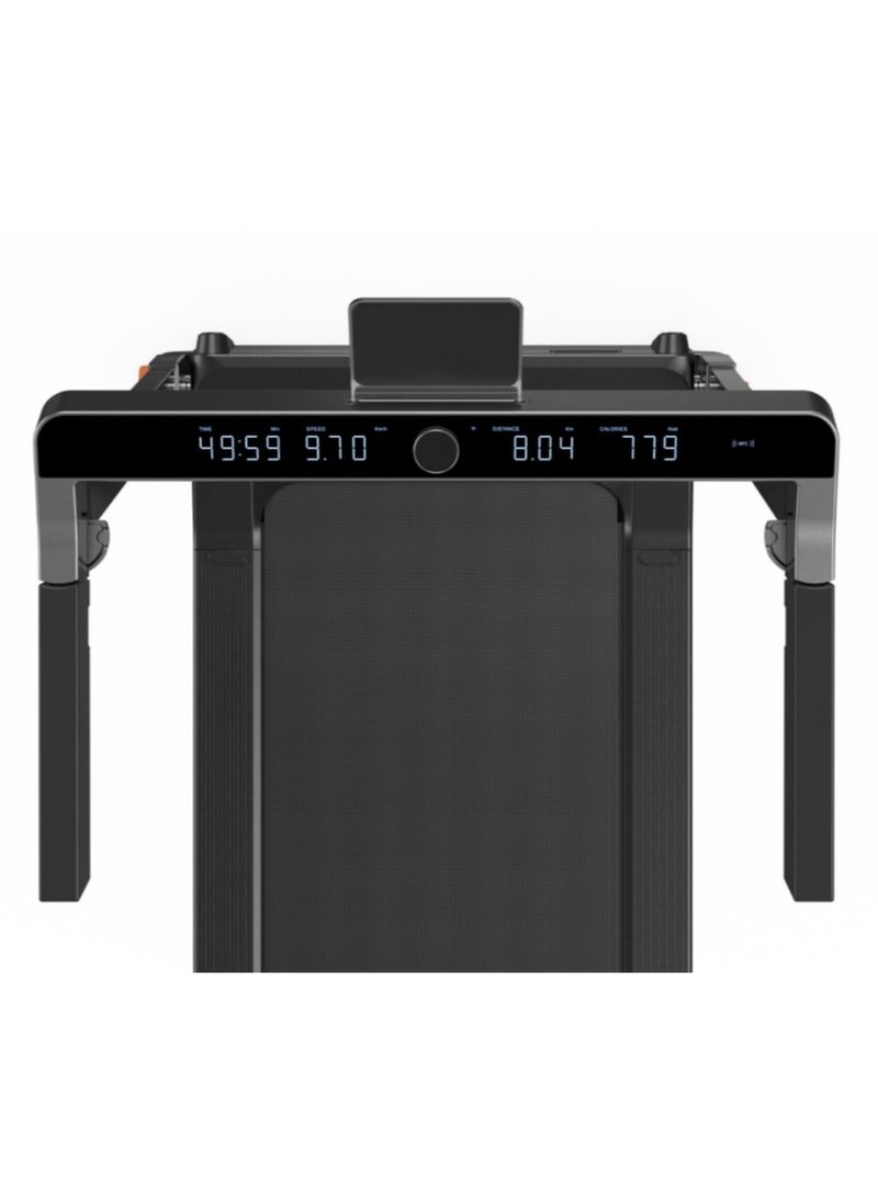 KINGSMITH - TRG1F Treadmill G1 with max. speed 12km/h, with 1.25HP brush motor, with Side Handrail | Led Display | Half Fold Design | 110Kg Max Load | Black - Image 1