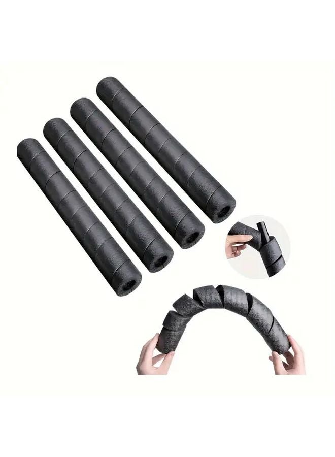 4Pcs Pipe Insulation Foam Strips 15.7inch Black Pool Protective Sleeves - Image 4
