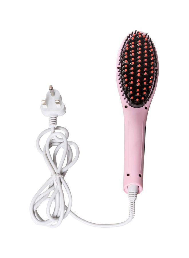 NIBEMINENT Fast Hair Straightener Comb Pink/Black - Image 1