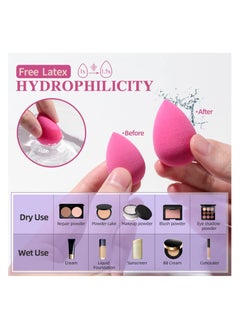 BS Mall 20PCS Mini Makeup Sponge Set, Mini Beauty Blender, Professional Beauty Blender, Sponge Super Soft Concealer Sponge, Facial Makeup Tools for Foundation, Powder, Liquid (Purple/Pink/Black)  - Image 5