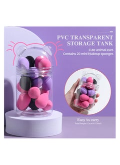 BS Mall 20PCS Mini Makeup Sponge Set, Mini Beauty Blender, Professional Beauty Blender, Sponge Super Soft Concealer Sponge, Facial Makeup Tools for Foundation, Powder, Liquid (Purple/Pink/Black)  - Image 4