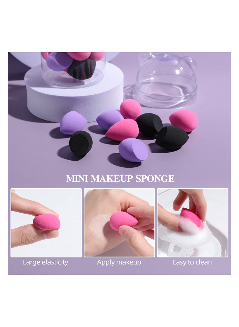 20PCS Mini Makeup Sponge Set, Mini Beauty Blender, Professional Beauty Blender, Sponge Super Soft Concealer Sponge, Facial Makeup Tools for Foundation, Powder, Liquid (Purple/Pink/Black) - pzsku/Z0B65C4F963858B8F4174Z/45/_/1731637248/d2a2b7ff-de59-467c-a691-d07b0b5f2fa1