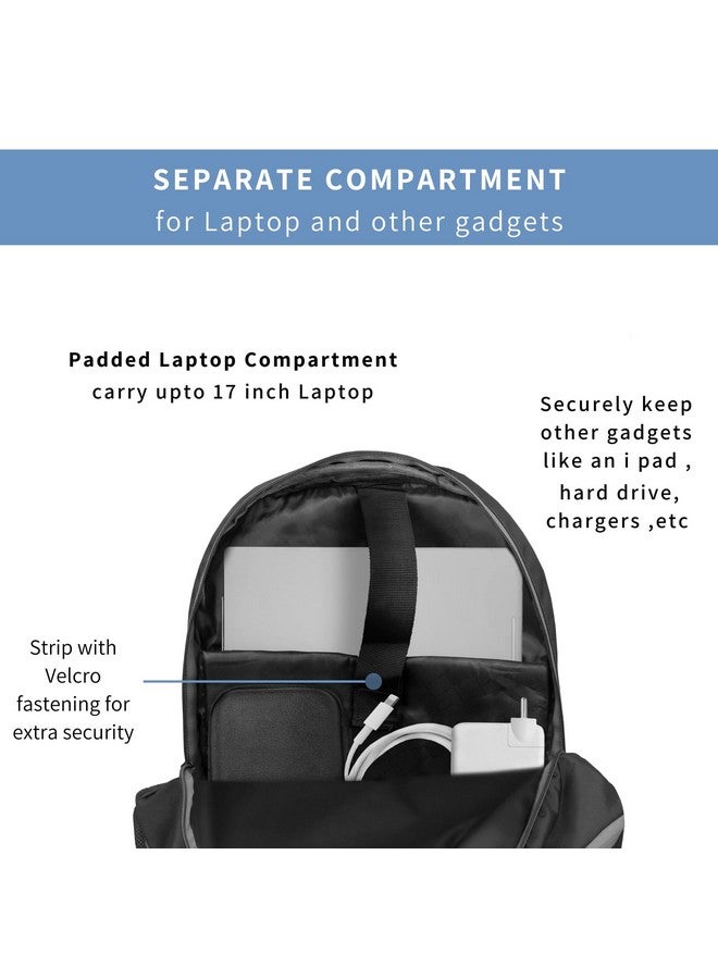 TRAVALATE 48 L Laptop Backpack Office/School/Travel/Business Backpack Water Resistant - Fits Up to 15.6 Inch Laptop with USB Charging Port (Black) - Image 4