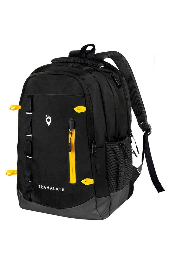 TRAVALATE 48 L Laptop Backpack Office/School/Travel/Business Backpack Water Resistant - Fits Up to 15.6 Inch Laptop with USB Charging Port (Black) - Image 1