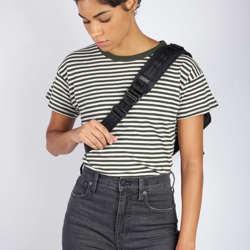 Chrome Industries Mini Kadet Sling Bag â€“ Water Resistant Messenger Crossbody Bag for Women & Men with Adjustable + Swappable Slider â€“ 5L, Black - Image 4