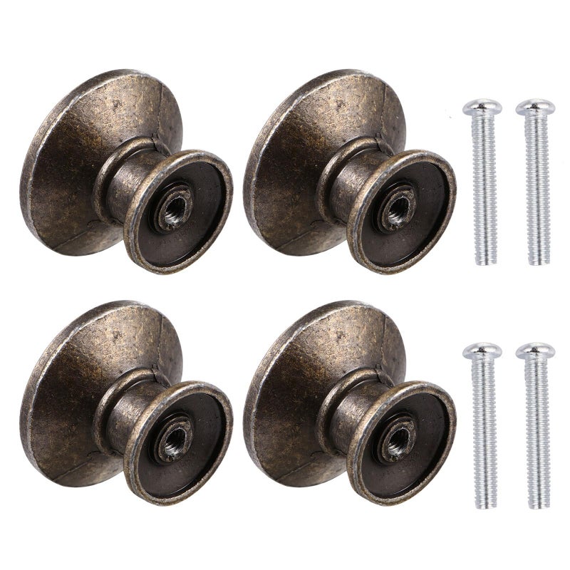 Vintage Bronze Cabinet Knobs And Drawer Pulls 4 Pack For Wardrobe Dresser Hardware - Image 2