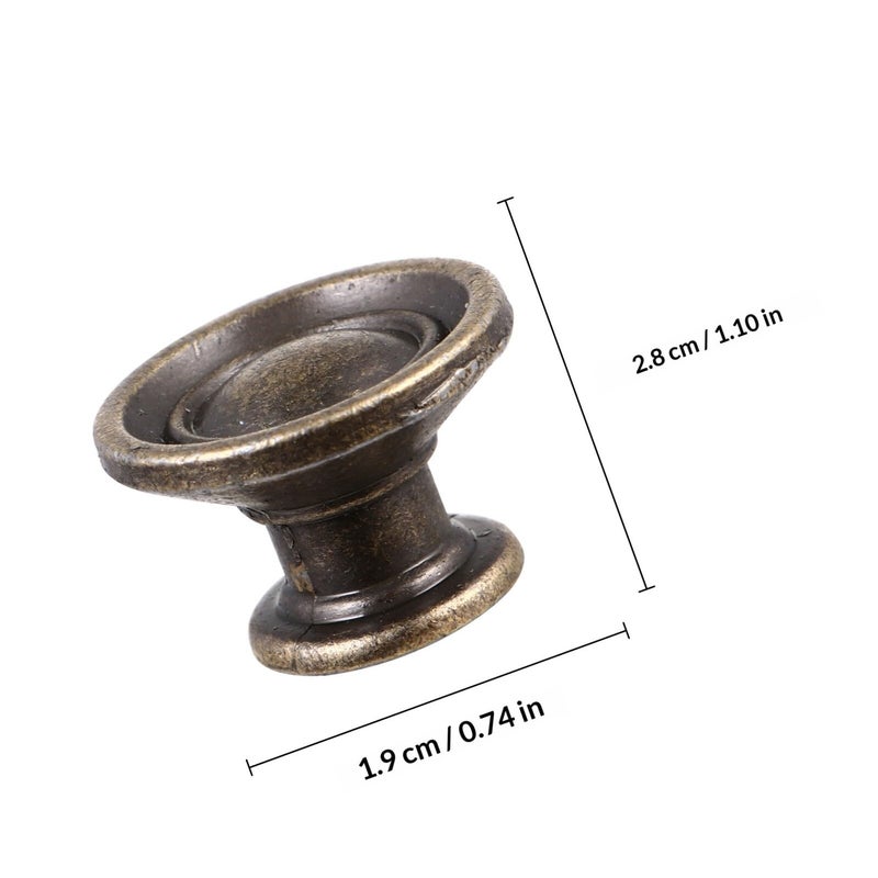 Vintage Bronze Cabinet Knobs And Drawer Pulls 4 Pack For Wardrobe Dresser Hardware - Image 3
