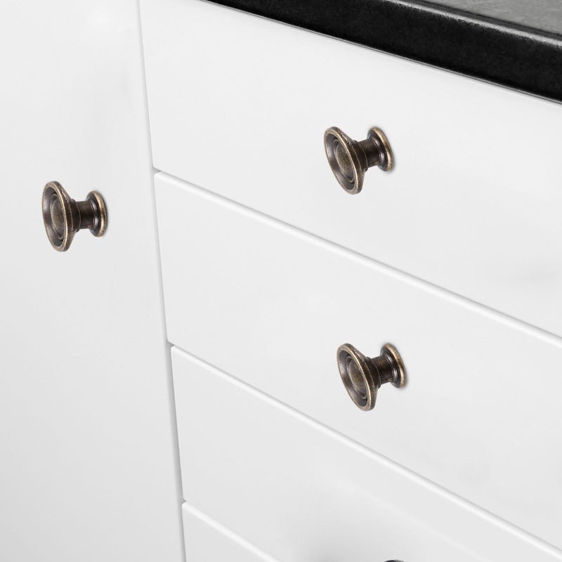 Vintage Bronze Cabinet Knobs And Drawer Pulls 4 Pack For Wardrobe Dresser Hardware - Image 5