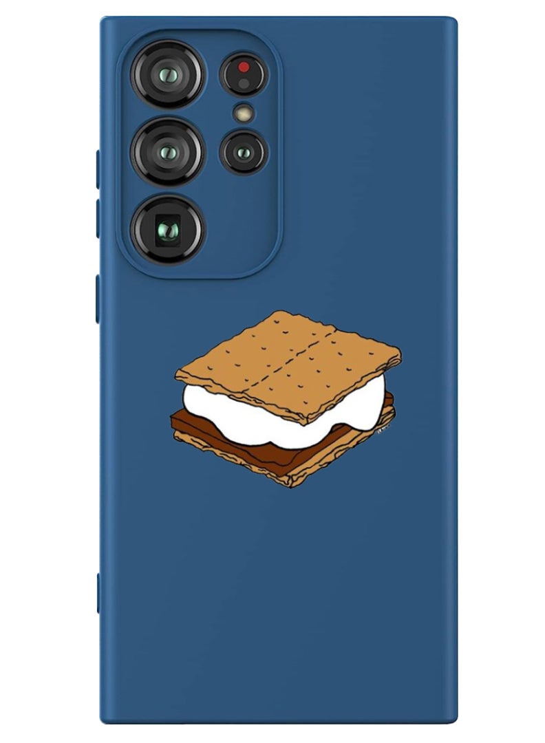 Theodor Protective Slim Fit Case Liquid Silicone Cover with Full Body Protection Anti-Scratch Shockproof Case For Samsung Galaxy S24 Ultra (Blue) - Ice Cream  - Image 1