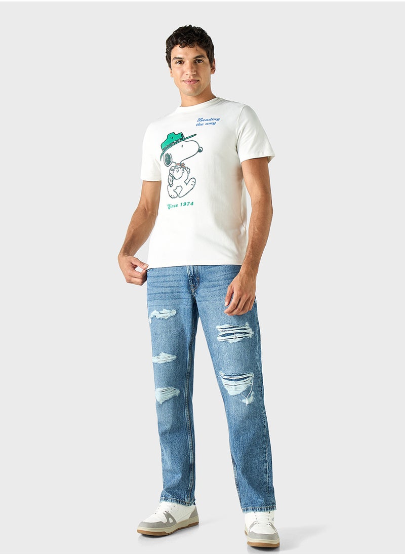 SP Characters Printed Crew Neck T-Shirt  - Image 4
