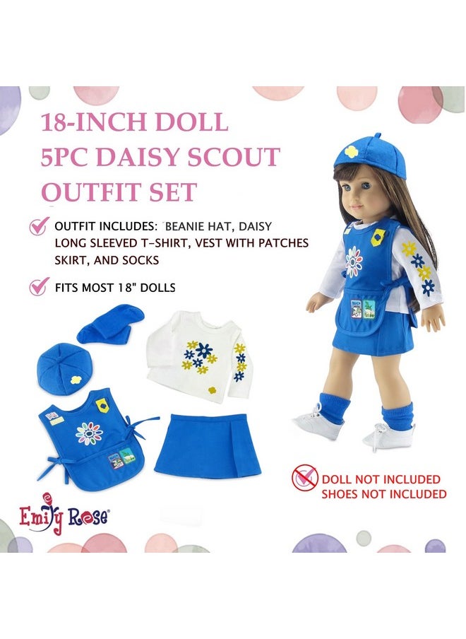 Emily Rose Emily Rose Doll Clothes | Value Pack - 3 18-inch Doll Girl Scout Inspired Modern Uniforms, Including Daisy, Brownie and Junior Scout Outfits | Officially Licensed by Girl Scouts of The USA!  - Image 4