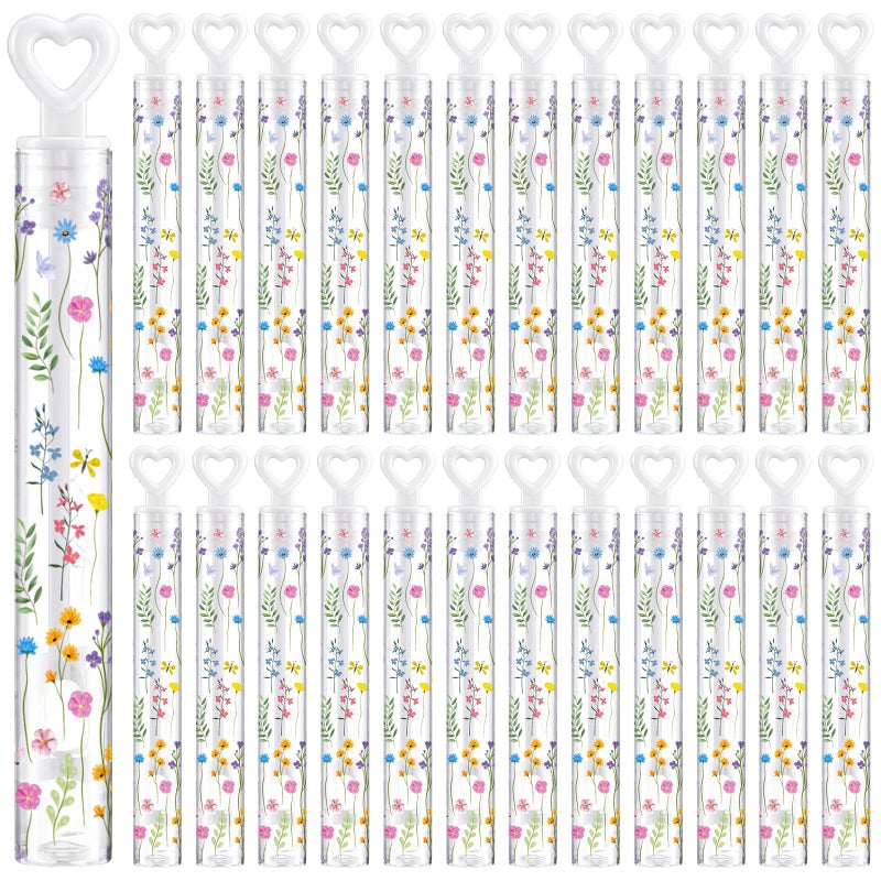 Rotatingpals 100 Pcs Wildflower Mini Bubble Wands Bulk Wildflower Party Supplies Flower Bubble Party Favors for Wedding Birthday Gifts Goodie Bag Stuffers Prizes - Image 3