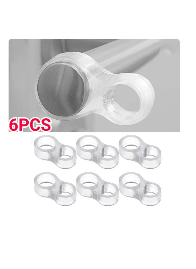 Generic 6PCS Door Handle Bumper, Door Stopper Wall Protector,Silicone Wall Protector, Door Knob Guard for Protecting Wall, Doorknobs, Refrigerator Door, Cabinets(White)  - Image 1