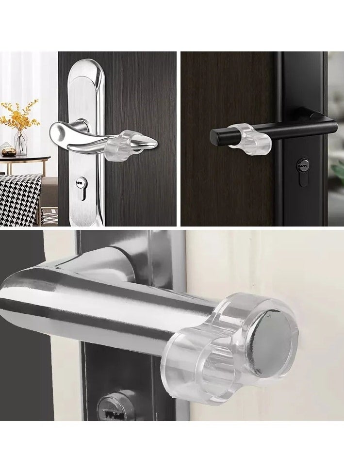 Generic 6PCS Door Handle Bumper, Door Stopper Wall Protector,Silicone Wall Protector, Door Knob Guard for Protecting Wall, Doorknobs, Refrigerator Door, Cabinets(White)  - Image 3