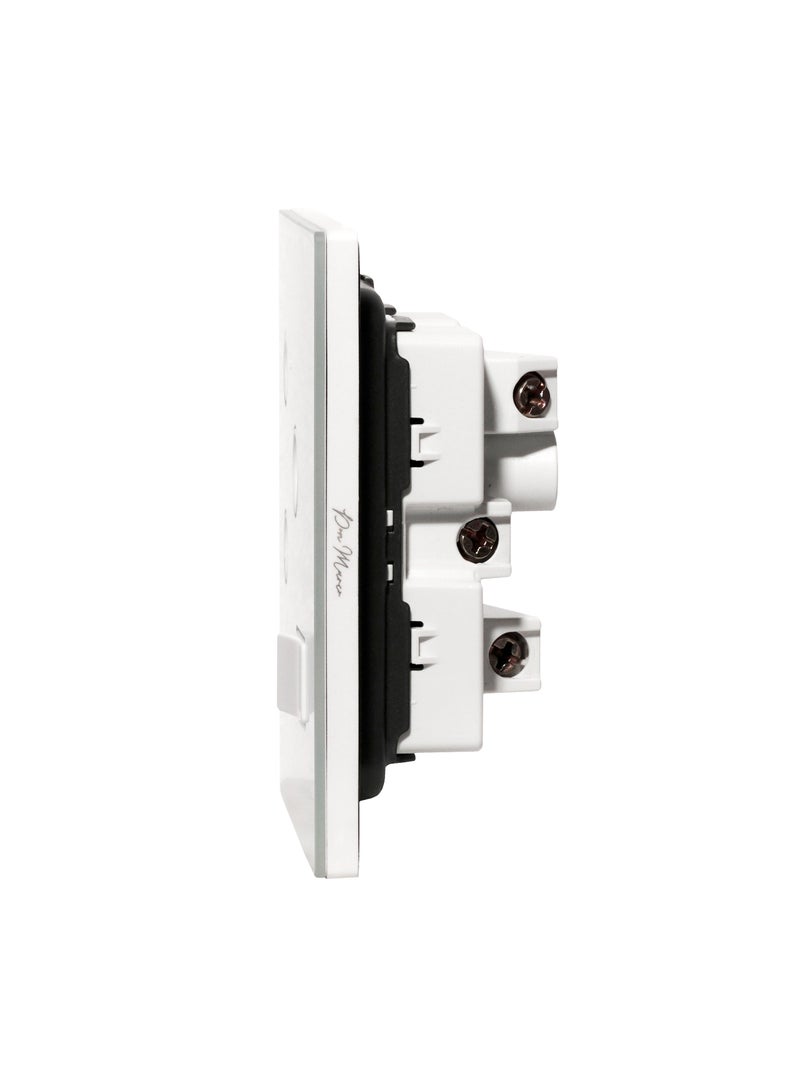 Donmarco Outlet Socket 15A – Ultra Thin Glass, Fire-Resistant Electric Outlet , 15-Year Warranty , Stylish and Durable Design (Matt White) | Wall Socket Power Outlet  - Image 3