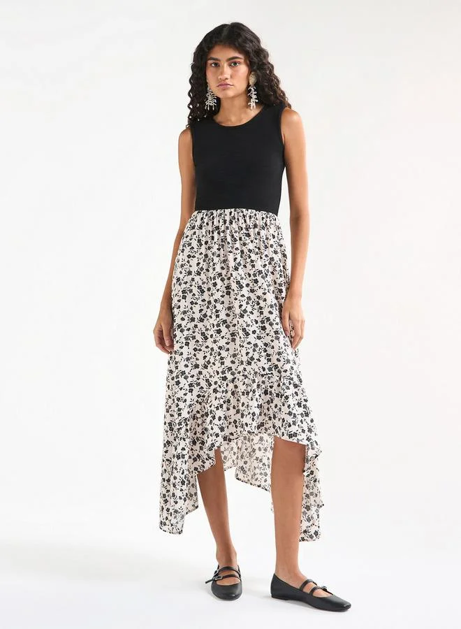 Splash FAV Floral Asymmetric Dress