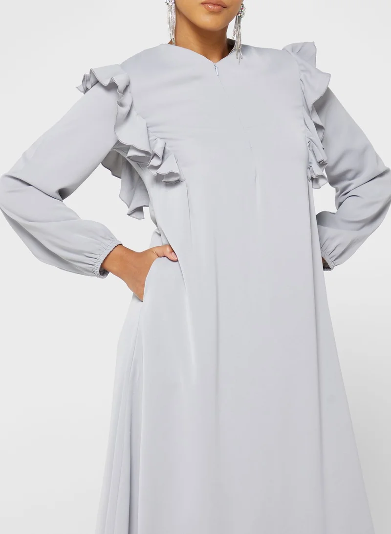 Khizana Ruffle Detail Dress