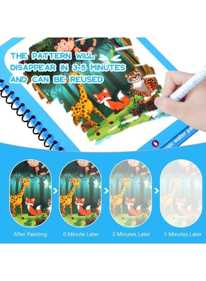 Beauenty Water Coloring Books - 6 Set of Water Doodle Books for Kids' Birthday Party Return Gifts - Age 3-7, Unisex, - Image 5