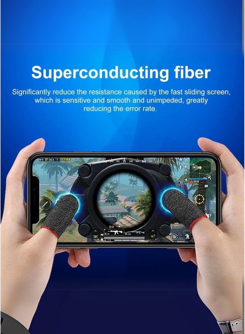 4-Piece Ultra-Thin Mobile Gaming Finger Sleeves – Sweatproof, Anti-Slip Conductive Gloves for PUBG, Free Fire & Call of Duty Mobile - Image 2