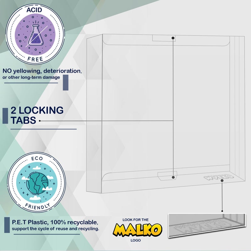 MALKO Video Game Protector Compatible with: Original Boy | Color & Gameboy Advance Game Box | Clear Plastic Sleeve | 10 Pack - Image 3