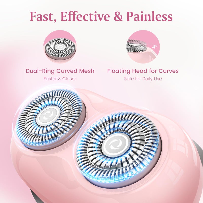Brightup Facial Hair Removal for Women - Painless Electric Face Shaver for Peach Fuzz & Sensitive Skin, USB-C Rechargeable Hair Remover for Upper Lip & Chin,IPX7 Mini Portable for Smooth Skin at Home & Travel - Image 3