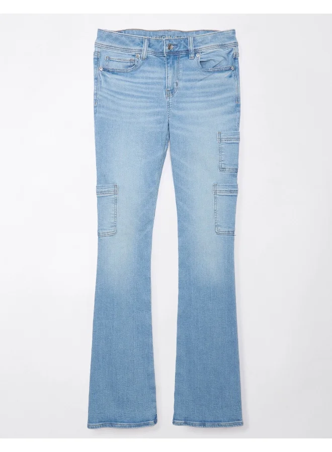 امريكان ايجل High Waist Straight Fit  Flared Jeans