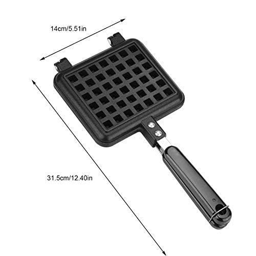 AAGNA Waffle Maker Mini Waffle Maker Small Waffle Maker Non Stick Square French Egg Pancake Waffle Maker Mould for Gas Burner Stove - Image 5