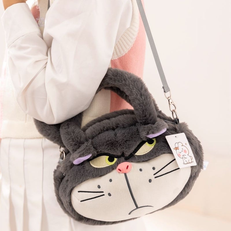 Cartoon Plush Shoulder Bag Large Capacity Tote Bag Casual Handbag Crossbody Bag Girl Handbag Storage Backpack - Image 5