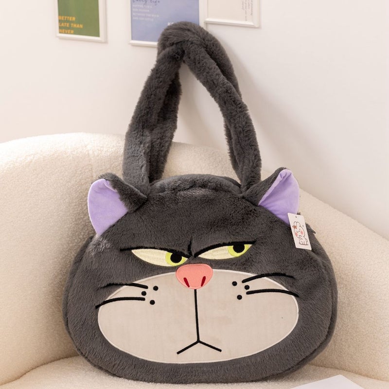 Cartoon Plush Shoulder Bag Large Capacity Tote Bag Casual Handbag Crossbody Bag Girl Handbag Storage Backpack - Image 3