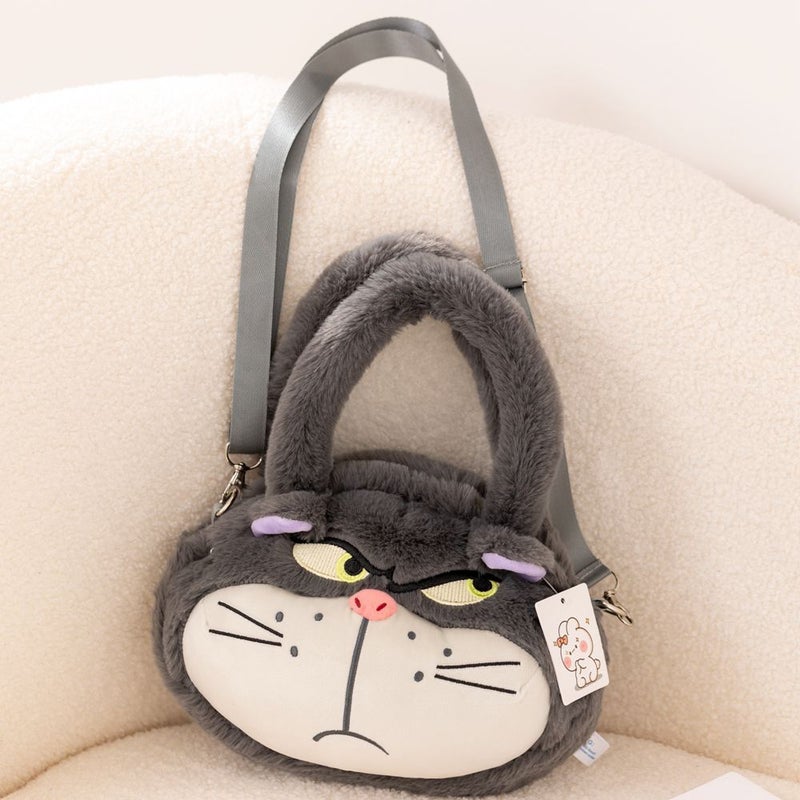 Cartoon Plush Shoulder Bag Large Capacity Tote Bag Casual Handbag Crossbody Bag Girl Handbag Storage Backpack - Image 1