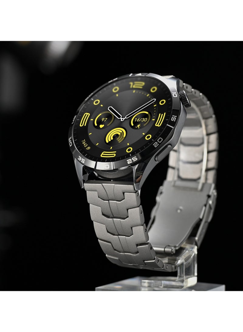 Universal 22mm Titanium Band for HUAWEI Watch 4 3 Pro/GT 5 4 3 Pro, Luxury Titanium Metal Replacement Watch Strap for Men and Women, Titanium Color - Image 3