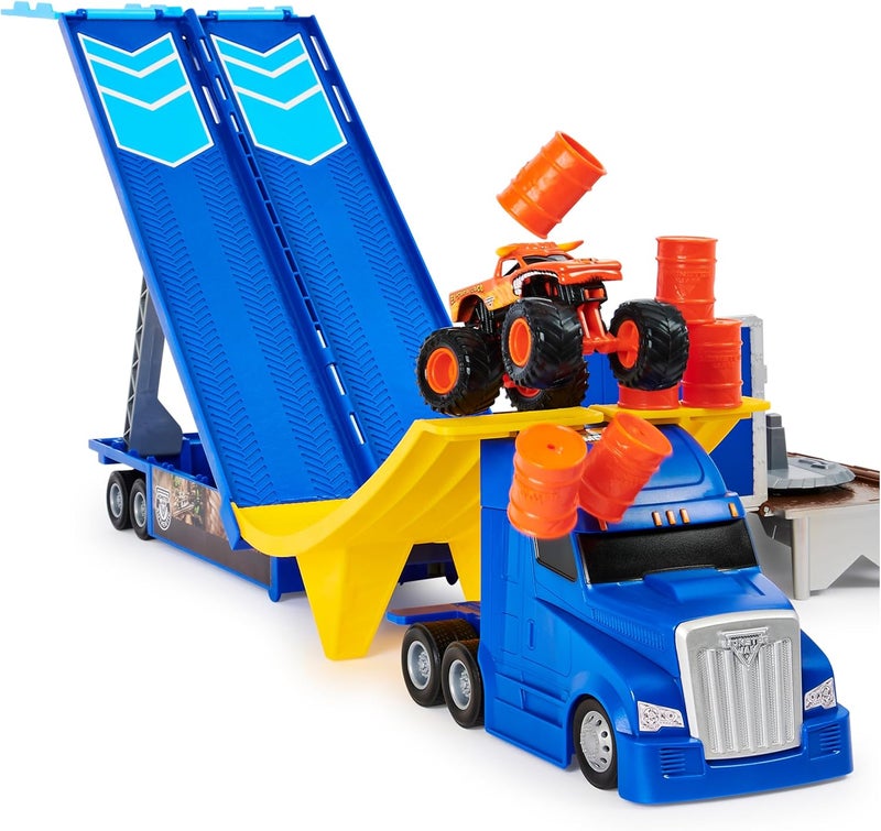 Monster Jam , Transforming Hauler Playset and Storage with Exclusive El Toro Loco Monster Truck, 1:64 Scale, Kids Toys for Boys and Girls Ages 4-6+ - Image 4