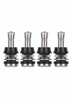 TR416 Metal Valve Stems 4 Pieces Tire High Pressure Outer Mount Fits 0.453" and 0.625" Rim Hole 1 1/2" Long