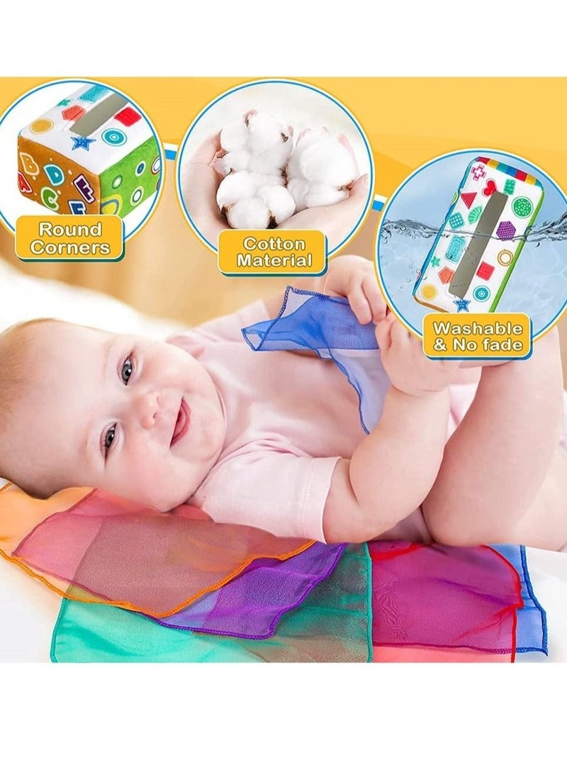 ULHYC Baby Tissue Box Toy, Tissue Box Toy for Babies 6 to 12 Months, Soft Infant Newborn Toddlers Sensory Toys,Magic Tissue Box Baby Toy or Baby Kids Educational Preschool Learning  - Image 2